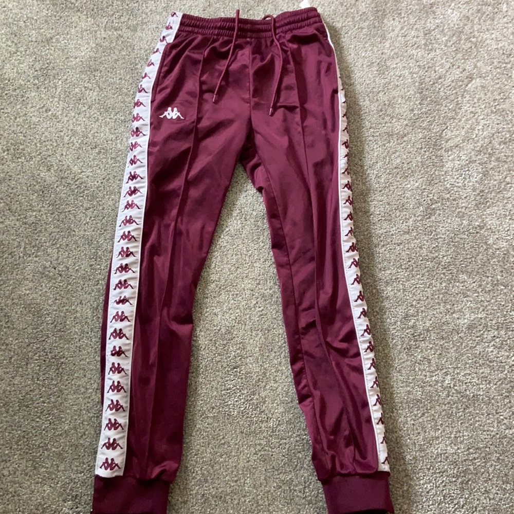 Maroon mens/women’s kappa pants